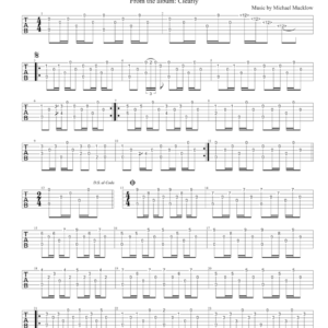gone for a walk guitar tab image